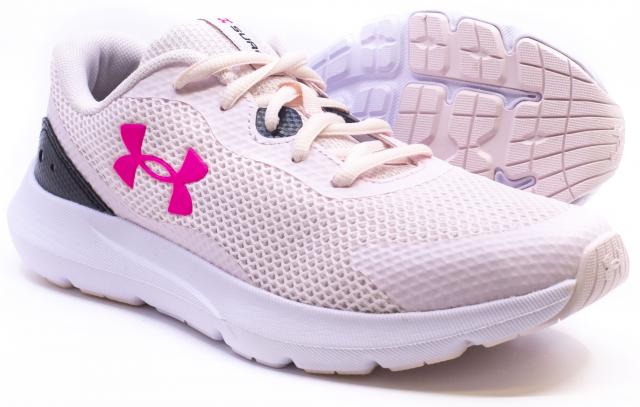 ambulance voordelig bevind zich Factory Shoe Online : Kids > Girls Runners - Under Armour Surge 3 Pink White