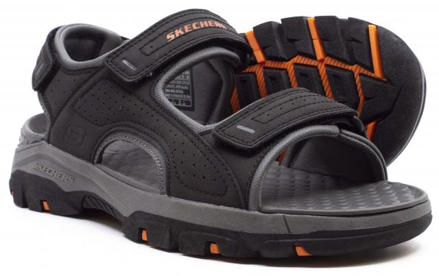 Mens Skechers Wedges Black Men's Skechers Sandals Store
