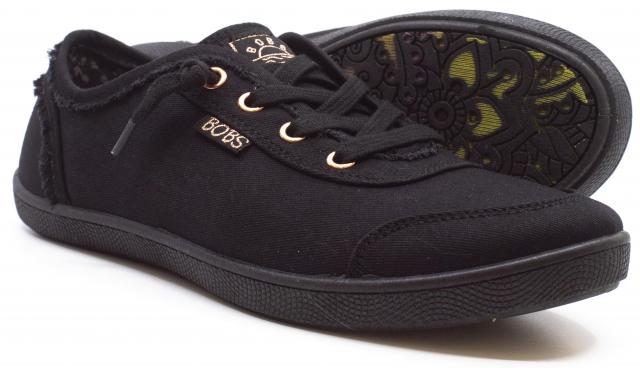 skechers bobs black leather