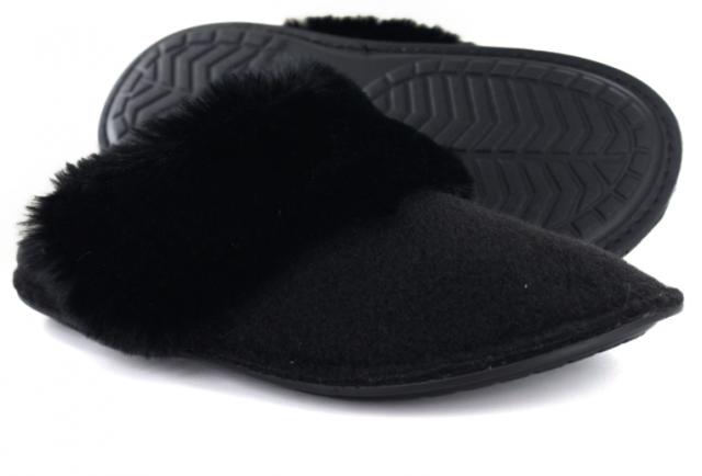 black slip on slippers
