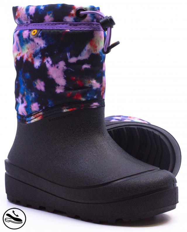 Factory Shoe Online Kids Girls Winter Boots Bogs Snow Shell Black Multi Waterproof