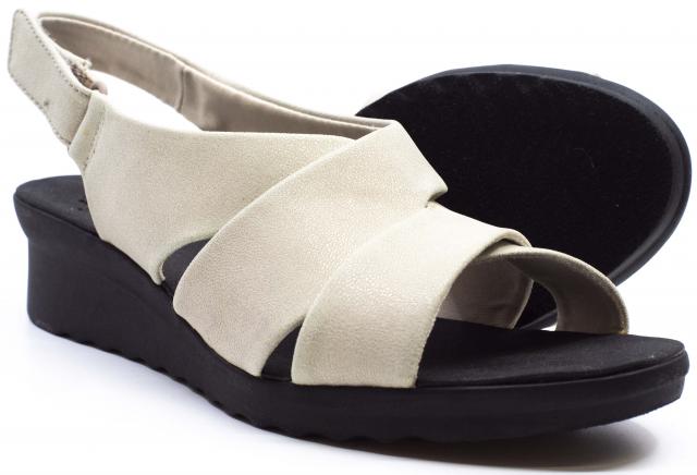 Factory Shoe Online : Women > Sandals - Caddell Petal WIDE Beige