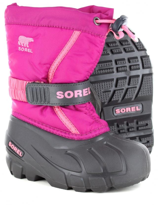 Sorel Youth Flurry Deep Blush Tropic Pink Kids Winter Thermal Snow Boots
