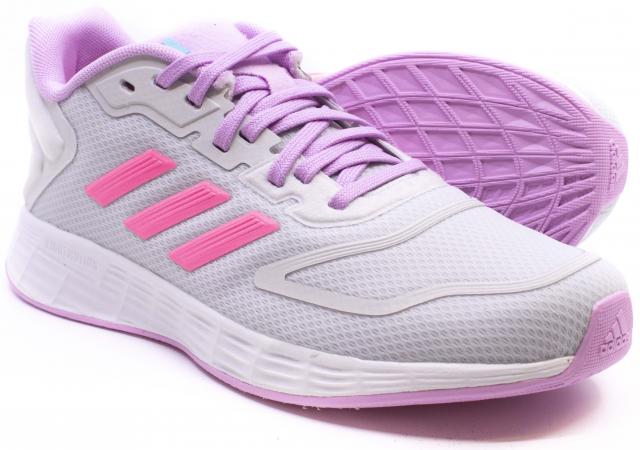 adidas Duramo SL Trainers, Orchid/White/Black at John Lewis & Partners