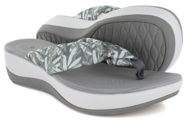 clarks floral sandals