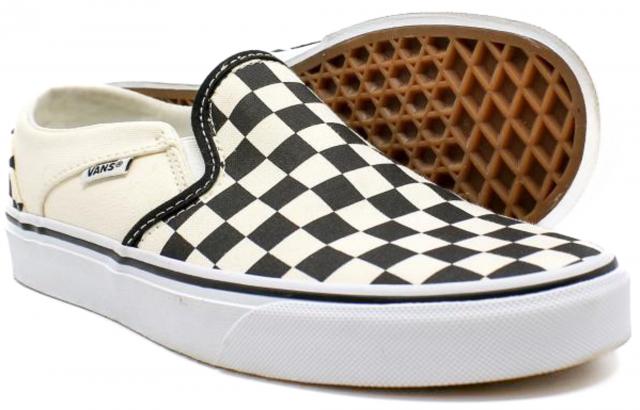 Vans - Asher Checker Black White(Off White) 